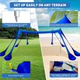 thumbnail image 4 of Beach Tent Sun Shelter 10x10ft Canopy Easy Pop Up Shade Portable UPF50+ with 8 Sandbags-2 Sand Shovel-4 Aluminum Poles-Ground Pegs for Outdoor Family Camping Fishing Backyard Picnic, 4 of 5