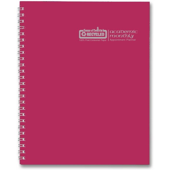 House of Doolittle Academic Planner, 3-Hold Punched, 8.5 X 11-Inch, Dark Pink (263-05 16)
