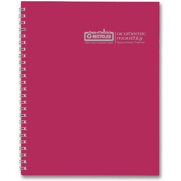 House of Doolittle Academic Planner, 3-Hold Punched, 8.5 X 11-Inch, Dark Pink (263-05 16)