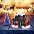 thumbnail image 4 of 4pcs Navidad de nieve Casa LED Light Village Set Decoración de de Navidad Macarena Casa de miniaturas de resina, 4 of 8