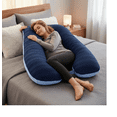thumbnail image 2 of Almohada Para Embarazo Y Lactancia Jumbo Xtellar Azul Marino, 2 of 3