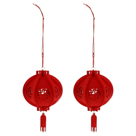 

TOYMYTOY 2Pcs Chinese Lantern Pendants New Year Pendants Chinese Hollow Lantern Decors
