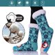 thumbnail image 5 of Calcetines de invierno para mujer con forro polar suave y cálido con cara de animal de dibujos animados de punto para mujer Adepaton CJWUS-3283, 5 of 6