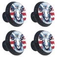 thumbnail image 2 of 4 Pcs American Flag and Animals Knobs for Kitchen Cabinet Cupboard Dresser Bookcase Drawer Pulls Handles Round Home Decor, 2 of 8