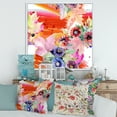 thumbnail image 2 of Designart 'Wildflowers and Vibrant Wild Spring Leaves VII' Modern Framed Canvas Wall Art Print, 2 of 5