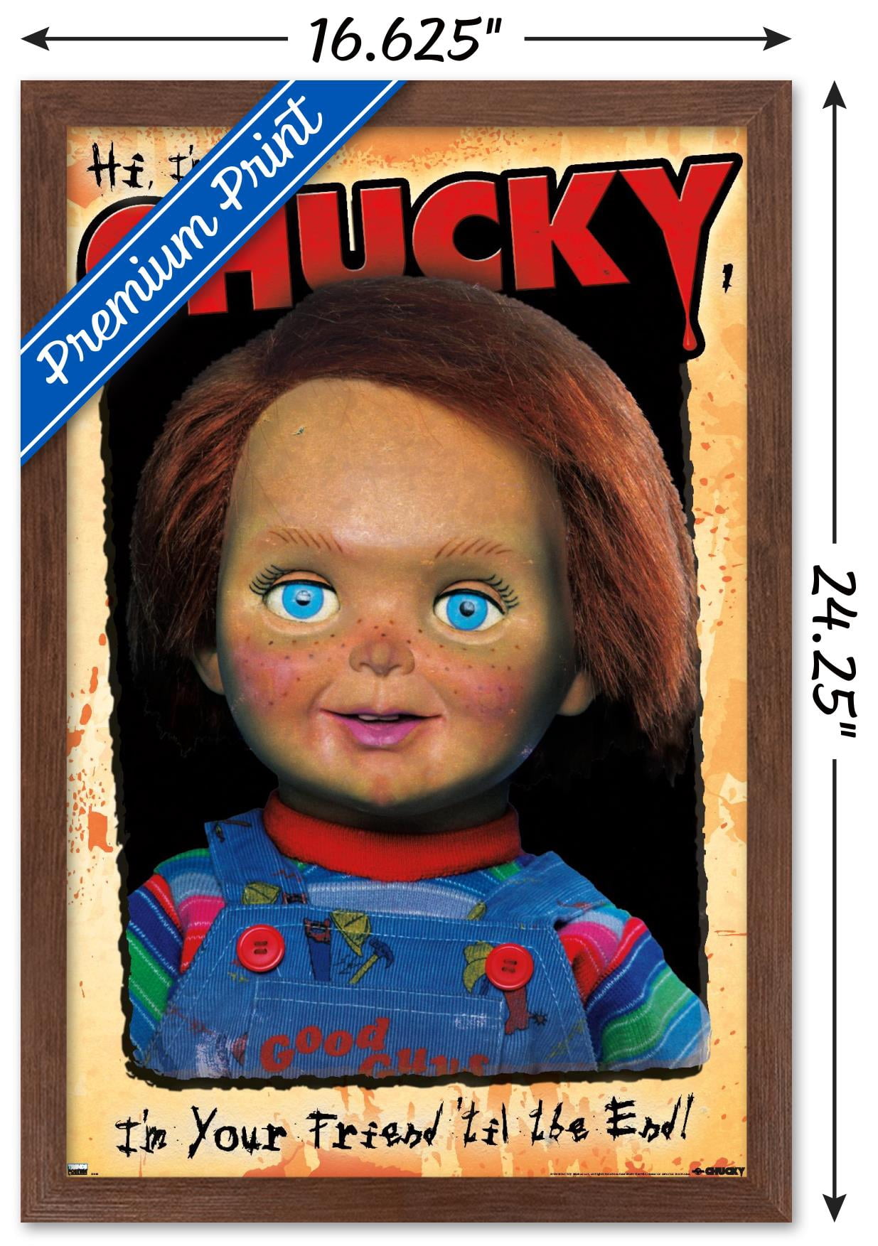 Child's Play 2 - Portrait Wall Poster, 14.725" x 22.375" Framed