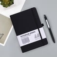 thumbnail image 1 of Hardcover Lay Flat Notebook with 200 Pages of College Ruled 80g Thick Paper, Expandable Inner Pockets, Bookmark and Stickers for School, Office and Journaling, 1 of 8