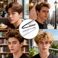 thumbnail image 5 of 2PCS Texture Comb for Hair Styling, Volume Comb Root Lifter Tool, Wide Tooth Comb for Curls, Anti Frizz Hair Combs for Styling Men Women, Fluffy Hair Pick (Black + Gray), 5 of 6