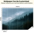 thumbnail image 3 of Peel and Stick Wallpaper Waterproof Misty Forest Wall Mural Decor Self Adhesive and Removable 100in x 144in, 3 of 8