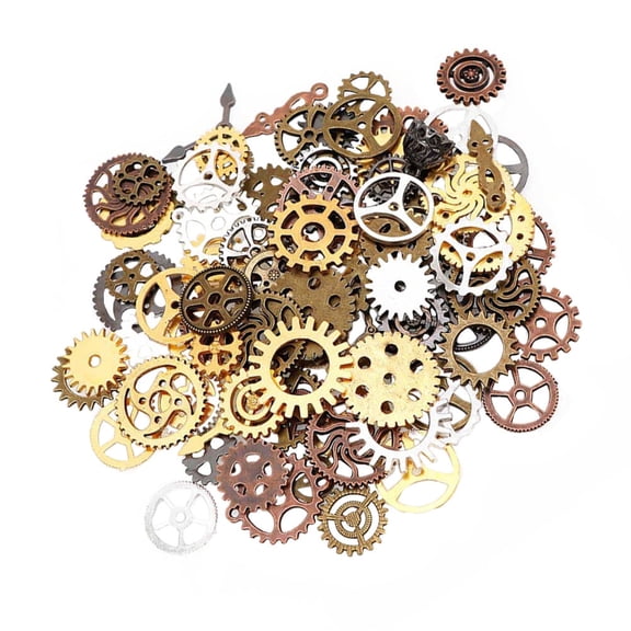 SHOWERORO Punk Style Gear Decor Assorted Color Durable Alloy for Handicraft DIY