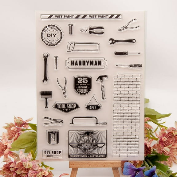 Ouginx Clear Stamps, Various Tools Rubber Stamp for Scrapbooking and Card Making Supplies