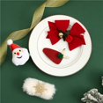 thumbnail image 3 of Christmas Hair Clips Festive: 3PCS Hair Barrette Hair Accessory with Slap Band, 3 of 6