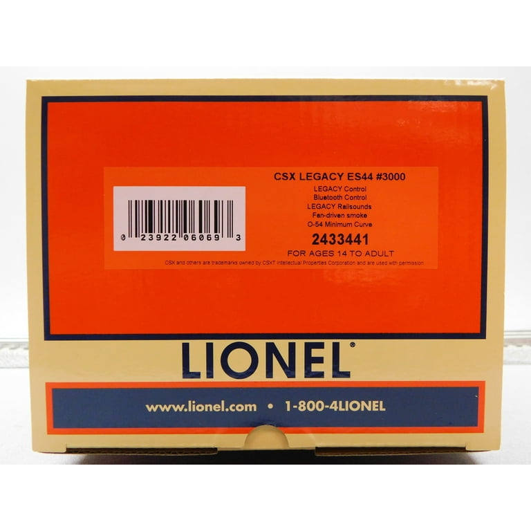 LIONEL BTO CSX LEGACY ES44 DIESEL LOCOMOTIVE #3000 O GAUGE