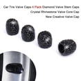 thumbnail image 4 of Amdohai Car Tire Valve Caps 4 Pack Diamond Valve Stem Caps Crystal Rhinestone Valve Core Cap New Creative Valve Cap, 4 of 7