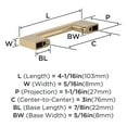 thumbnail image 4 of Amerock Cityscape 3 inch (76mm) Center-to-Center Champagne Bronze Cabinet Pull - 10 Pack, 4 of 5