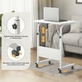 thumbnail image 4 of SogesPower Standing Computer Desk with Wheels, Movable Side Desk, Sitting Desk Height Adjustable- White, 4 of 5