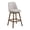 Soft White, variant on ROME + OAK Rowan 26" Swivel Counter Stool in Walnut Finish with White Fabric Seat, Set of 3