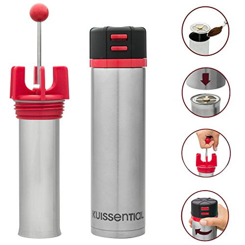 Versa Travel French Press Reverse Groundless System and Insulated