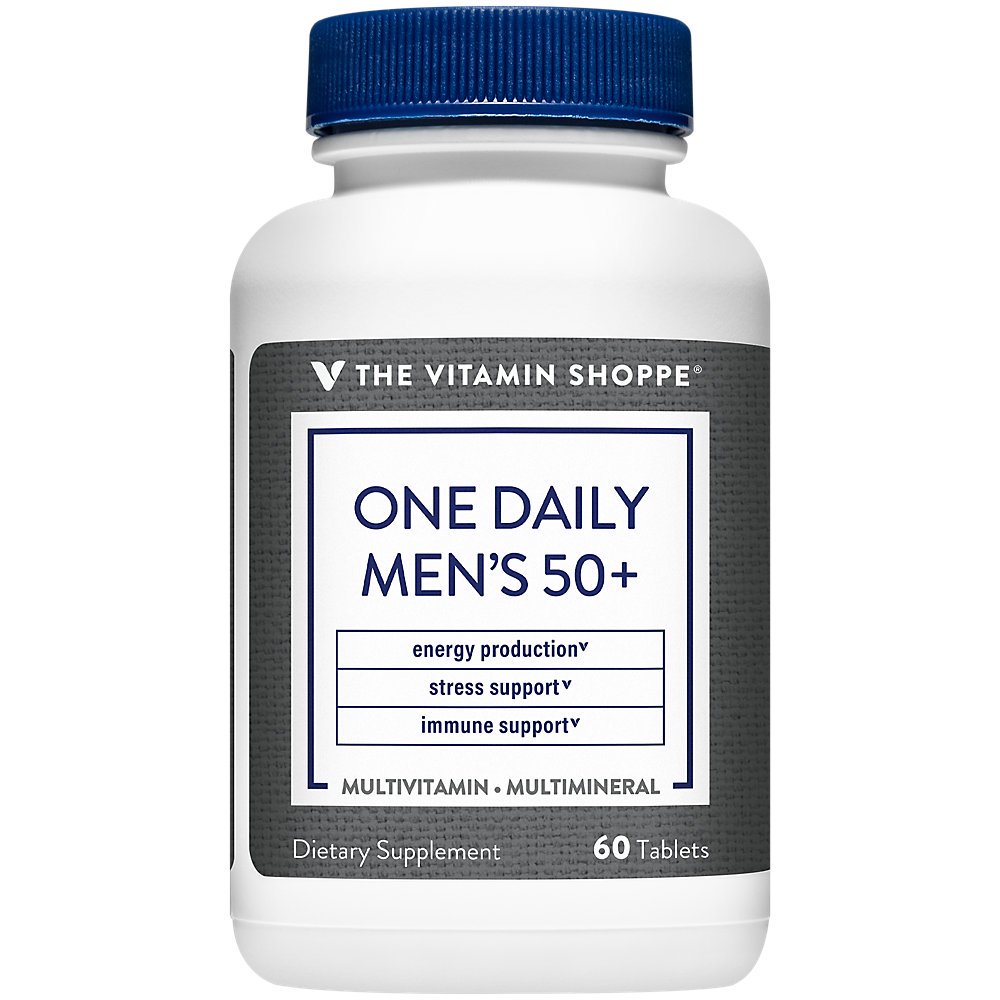 The Vitamin Shoppe One Daily Men's 50+ Multivitamin, 2,000IU Vitamin D3