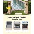 thumbnail image 6 of KFFKFF Single Folding Security Gate, Lockable Scissor Gate with Swivel Casters, Steel Retractable Gate for Entryways, Garages, Warehouses, and Pools, 94.49 x 86.81 in (W x H), 6 of 9