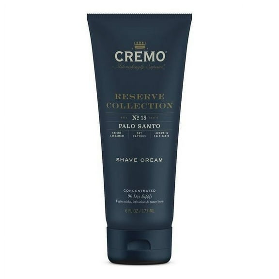 Cremo Men's Shaving Cream, Palo Santo Scent, 6 fl oz, All Skin Types
