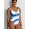 thumbnail image 2 of LAUREN RALPH LAUREN Lace-Up Striped One-Piece Swimsuit, 2 of 7