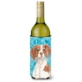 thumbnail image 1 of Brittany Spaniel Winter Wine Bottle Beverge Insulator Hugger, 1 of 1