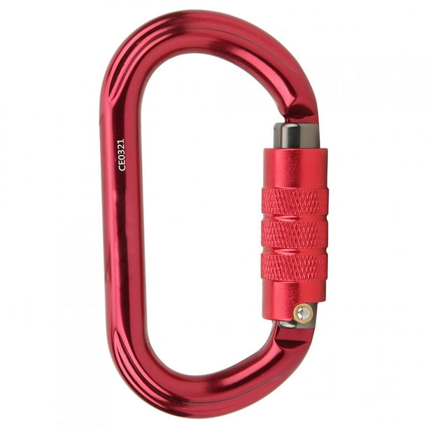 Mosquetón de alpinismo con hebilla de seguridad automática tipo O con cierre principal simétrico para escalada en roca al aire libre