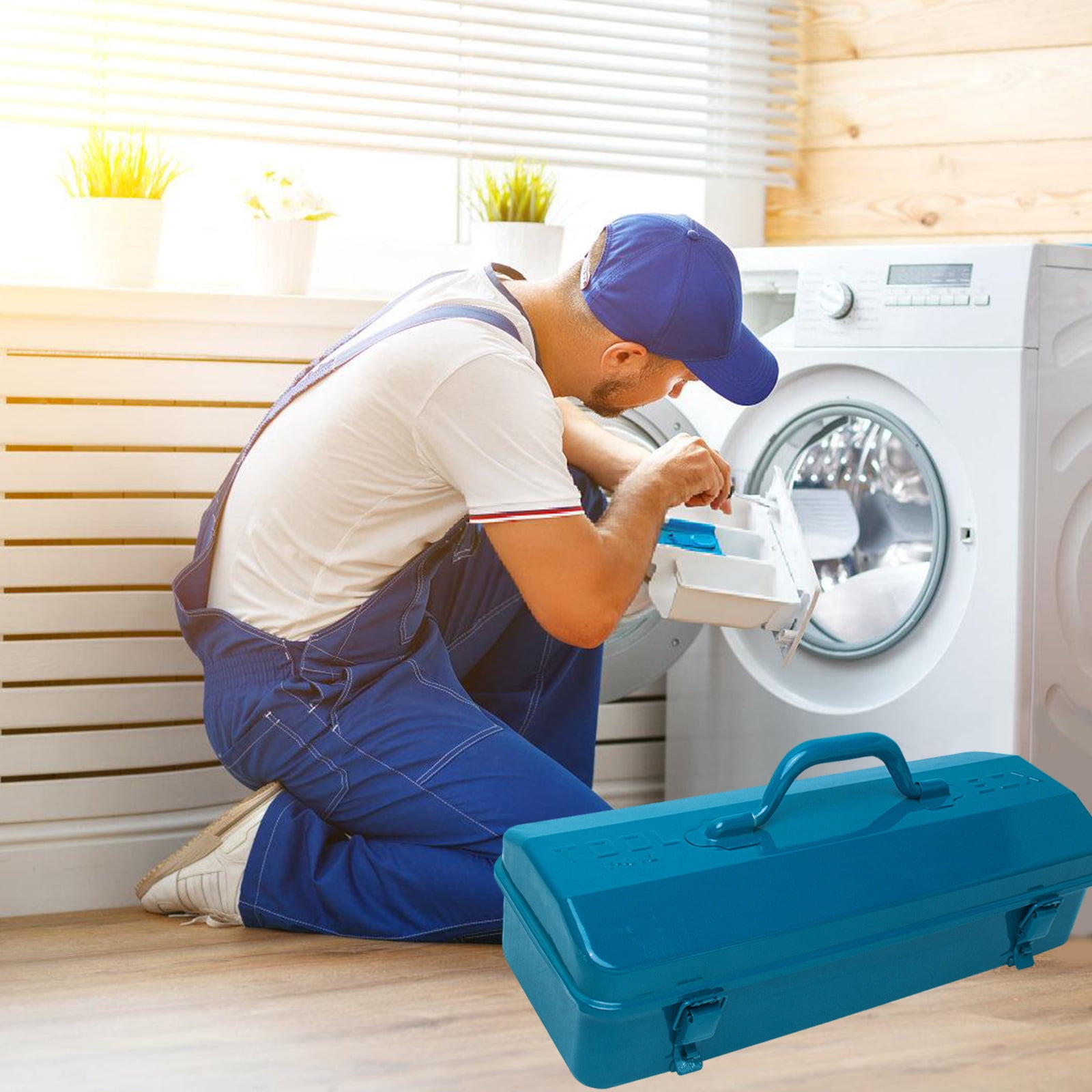 Iron Hardware Tool Box Thick Combination Suitcase Electrician Carpenter Maintenance Electric Drill Storage Box