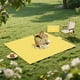 thumbnail image 4 of Manta de picnic Manta de picnic Green Grid Manta de baño portátil con asa Manta de playa para picnic, camping y jardín, resistente a la arena, 4 of 4