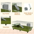 thumbnail image 5 of PawHut Small Animal Cage Chinchilla Guinea Pig Hutch Pet House w/ Platform, 5 of 9