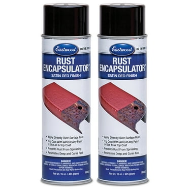 Eastwood Satin Red Rust Encapsulator 15 oz Aerosol Prevents Rust Corrosion 2 Pack