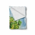 thumbnail image 2 of World Soft Flannel Fleece Throw Blanket, Cartoon Style Globe with Greenery Peaceful Idyllic Country Cloudy Sky, Cozy Plush for Indoor and Outdoor Use, 70" x 90", Green Pale Blue White, by Ambesonne, 2 of 6