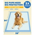 thumbnail image 2 of Powools Puppy Pads, Large 34" x 28", Super Absorbent 6-Layer Dog Pads, 50 Count, 2 of 7