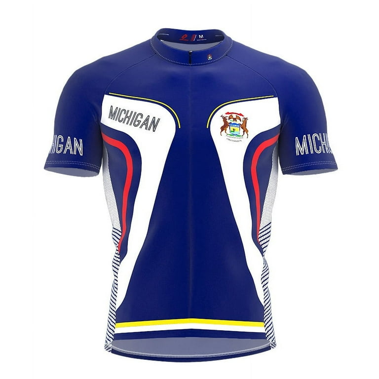 Michigan Bike Short Sleeve Cycling Jersey for Men Size XS