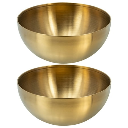 

2pcs Stainless steel salad bowl Fruit bowl vegetable salad storage bowls
