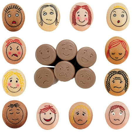 Kaplan Early Learning Company Emotions Dough Rollers & Tactile Emotion Stones