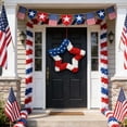 thumbnail image 6 of USA Independence Day Rose Wreath Door Hanging, Patriotic Foam Wreath for 4th of July Home Decor, 6 of 7