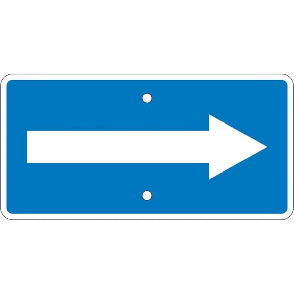 NMC Signs Tma5H, Van Accessible Right Arrow Ada Sign, 6 X 12, Aluminum .063