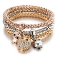 thumbnail image 4 of Xihbxyly Conjunto de Pulsera Tricolor, Dije Estilo Marinero Vintage, Diseño Elástico de Diamantes, Conchas y Borlas Naturales, Accesorio para Boda En La Playa, Regalo para Amigos, Material de Aleació, 4 of 5