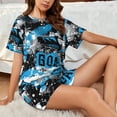 thumbnail image 6 of Bixox Women's Football Time Printed Pajama Set 2 Piece Lounge Set Top and Shorts Soft Pajamas, Shorts with Pockets, 6 of 7