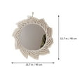 thumbnail image 2 of FRCOLOR Nordic Style Decorative Wall Mirror with Cotton Rope in Assorted Colors for Home Decor 7.9 Inches, 2 of 8