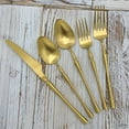 thumbnail image 6 of Elyon Tableware 20-Piece Noelle Matte Gold Flatware Set, Stainless Steel, Service for 4, 6 of 7