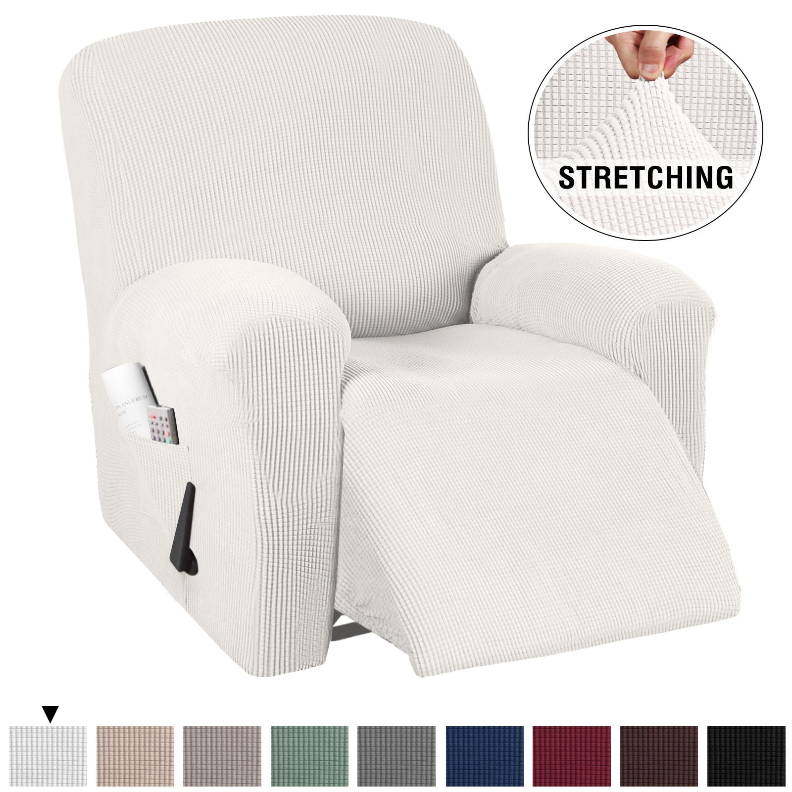 H.VERSAILTEX 1Piece Stretch Recliner Chair Slipcovers Jacquard Fitted