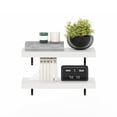 thumbnail image 6 of Furinno TANNA 22-Inch Wall Mounted Floating Display Shelves in White Set of 2, 6 of 6