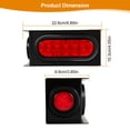 thumbnail image 4 of Kit de cajas de luces para remolque RUNHWEE con 6 luces traseras ovaladas rojas de 10 LED, 4 of 6