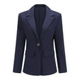 thumbnail image 4 of Women's 2 Piece Business Suit Set Lapel Single-breasted Polyester Suit Jacket With Straight Trousers, 4 of 5