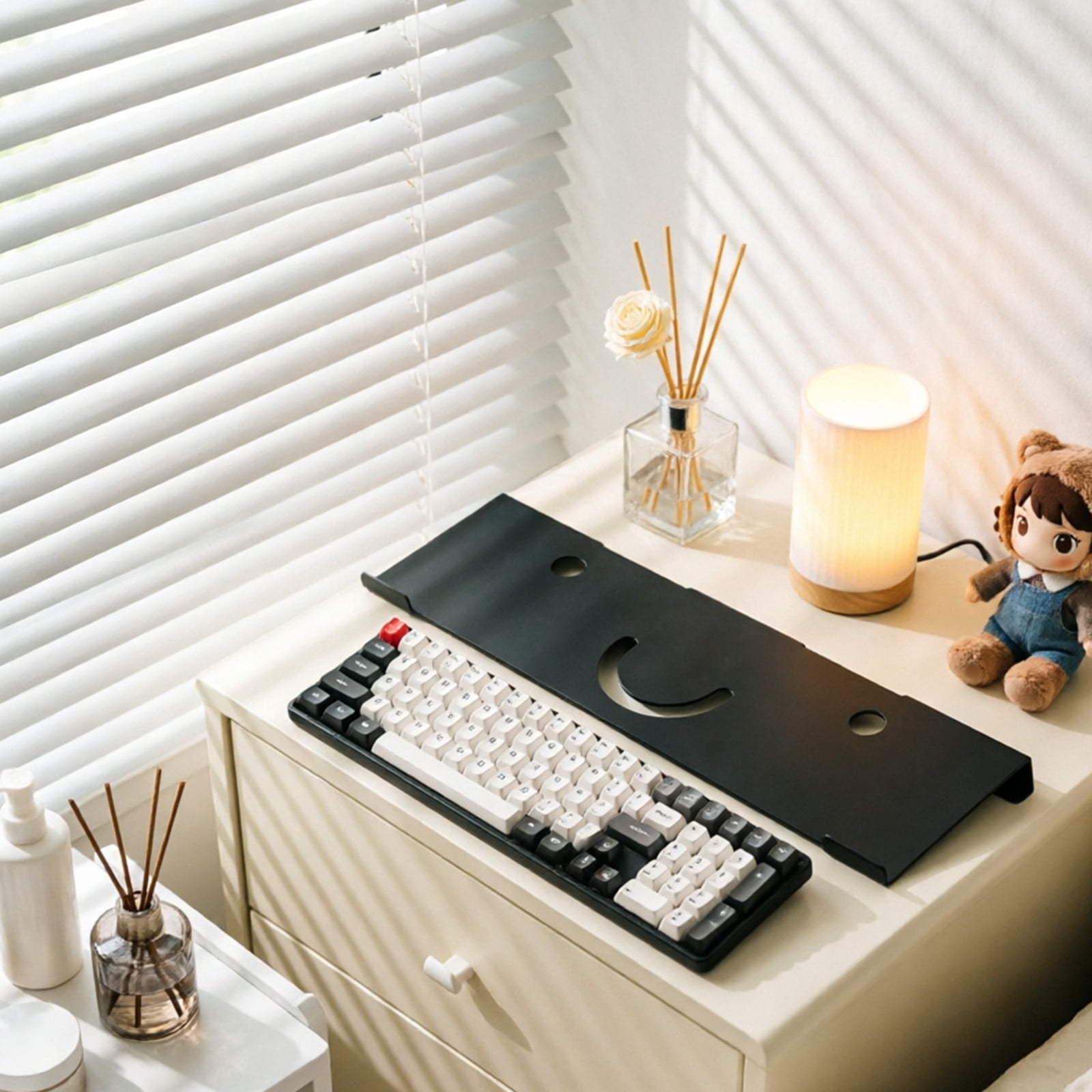 LLDYYDS Computer Keyboard Stand Keyboard Riser Wrist Rest for Desktop 30x13.5cm