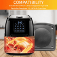 thumbnail image 2 of GCQ Air Fryer Replacement Parts for Chefman Compact 6.3 Qt 4 In 1 Air Fryer, 10’’×9.6’’ Air Fryer Drip Tray Grill Pan Plate Accessories Tray Rack, 2 of 7