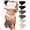 Coast Bluff, variant on Seamless Thongs for Women No Show Soft Invisible Camel Proof Panties Ice Silk 6 Pack(M,Cold Brew)